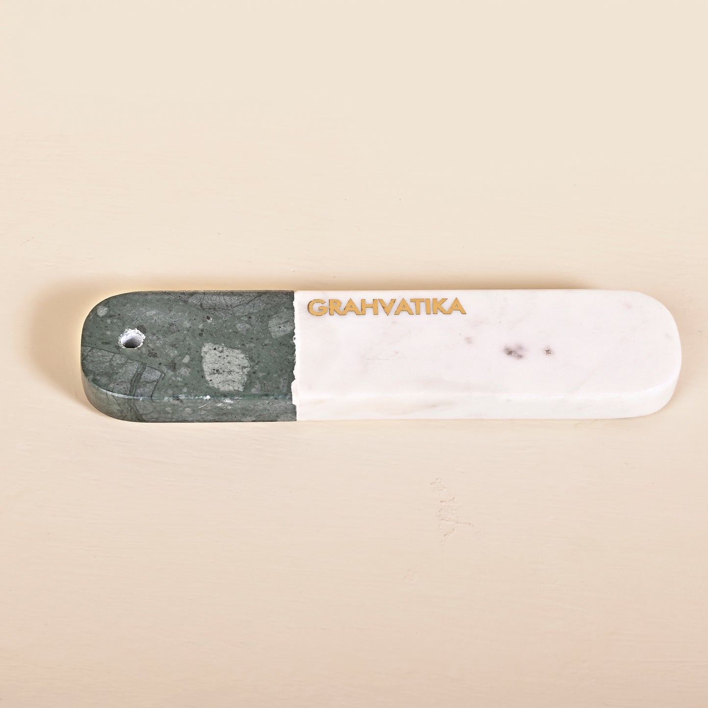 Green and White Marble Agarbatti Stand Handmade Incense Sticks Holder