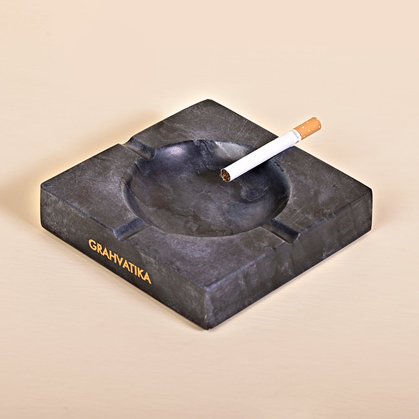 Handmade Marble 5 Inch Square Tabletop Ashtray Indoor Outdoor Use