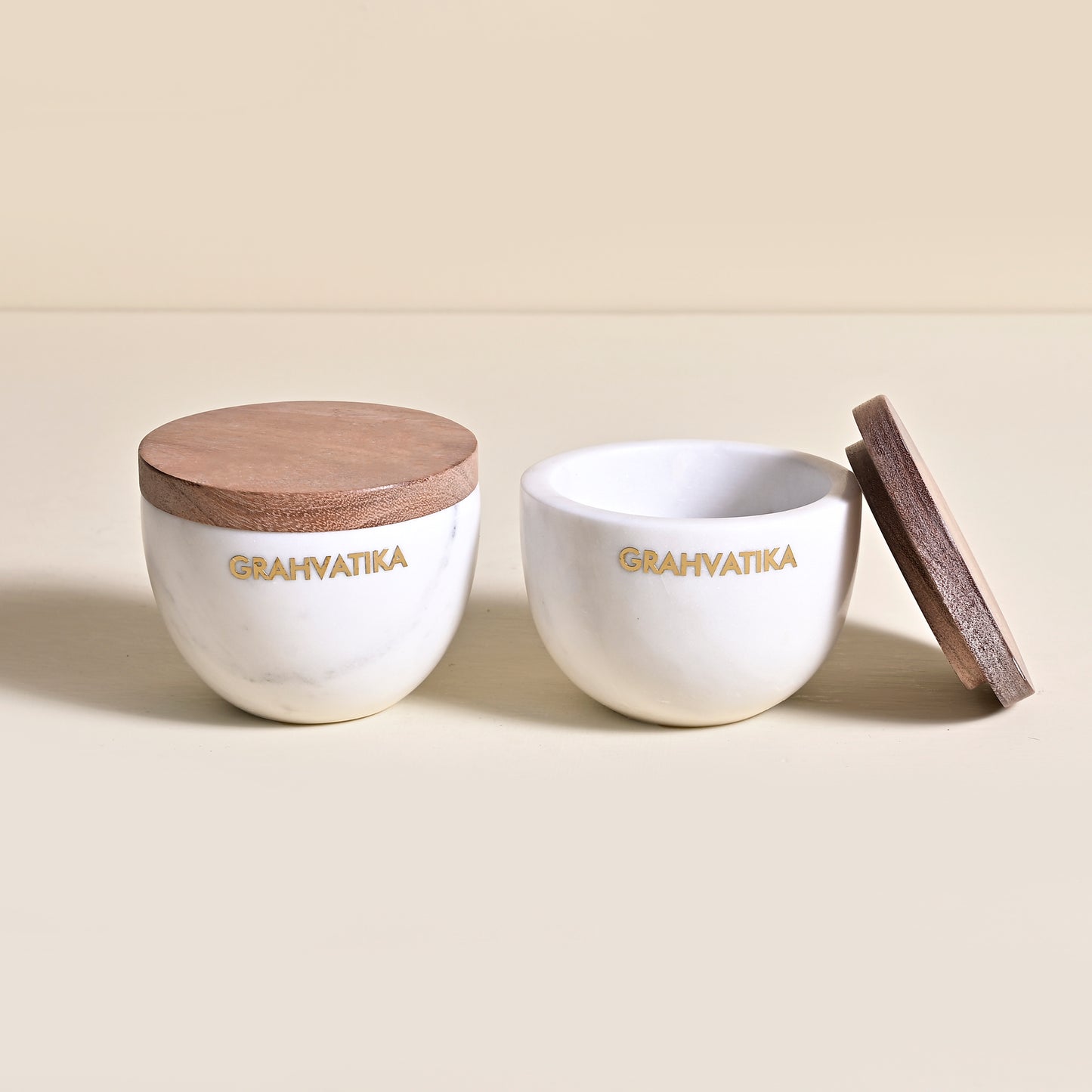 Marble Handmade Multi-Utility Bowl Set With Lid Serving Bowl