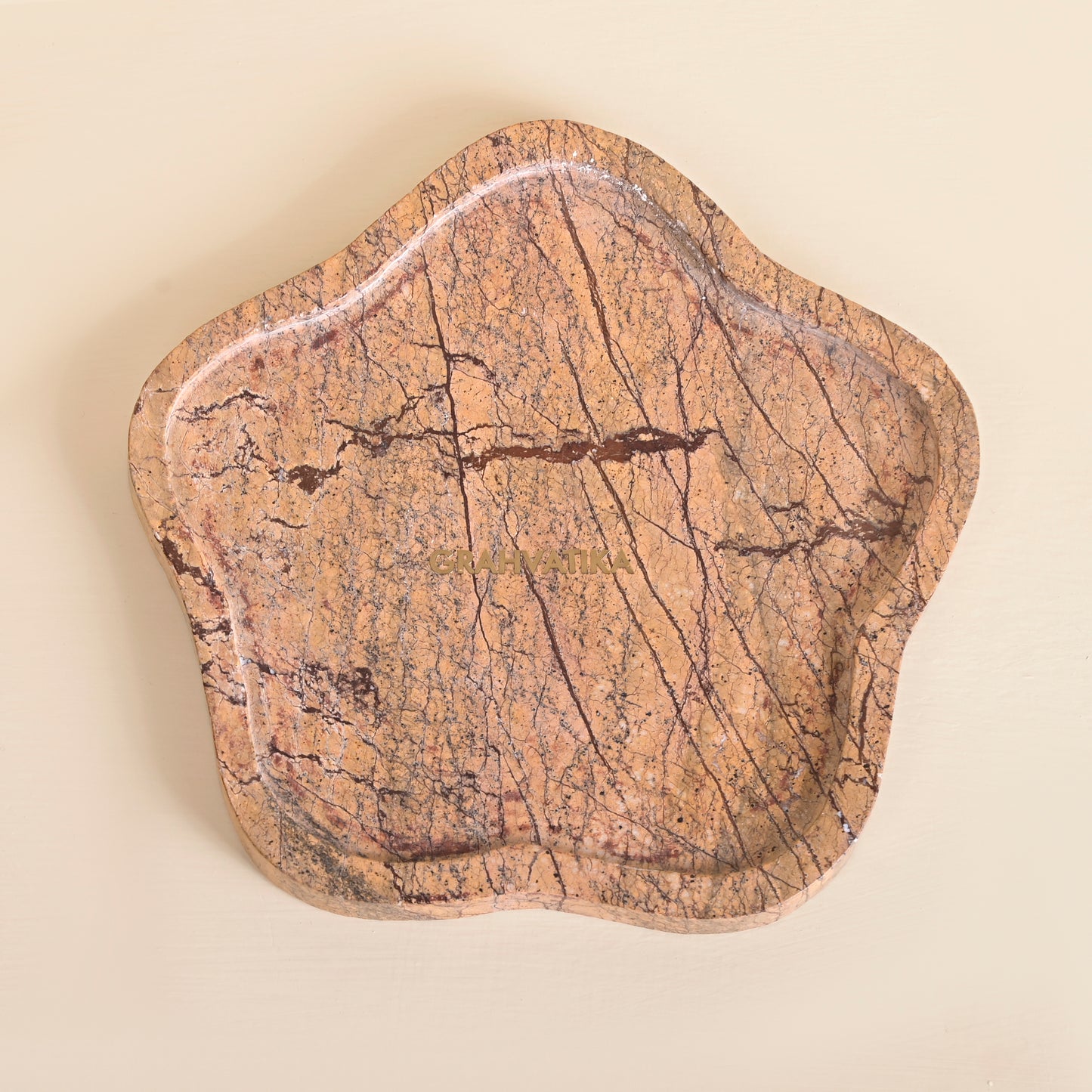 Brown Marble Tray For Bathroom Kitchen Serving Tray Dining Table Decoration