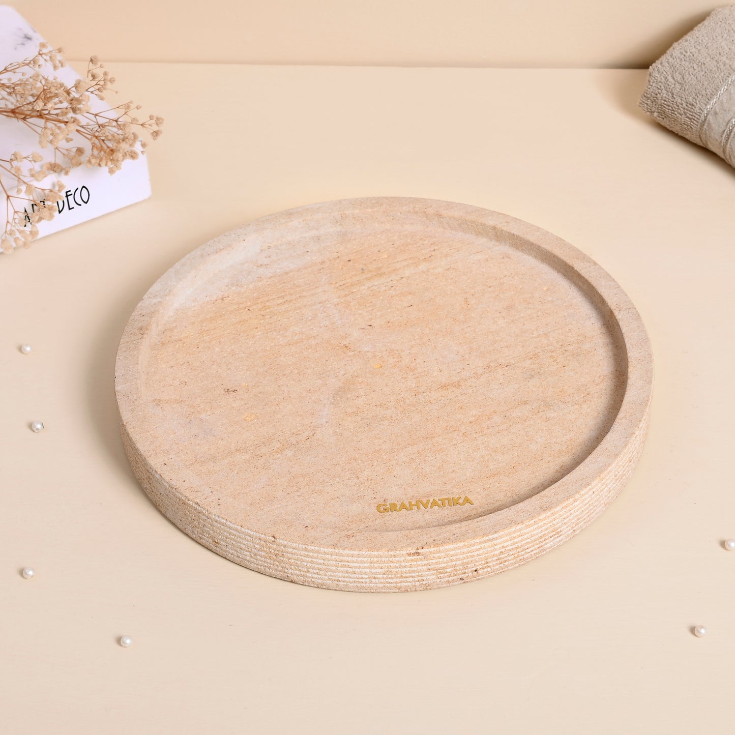 Wooden Beautiful Tray for Bathroom Kitchen Serving Dining Table Decoration and Gift (Vanity Tray) Wood Organizer Tray