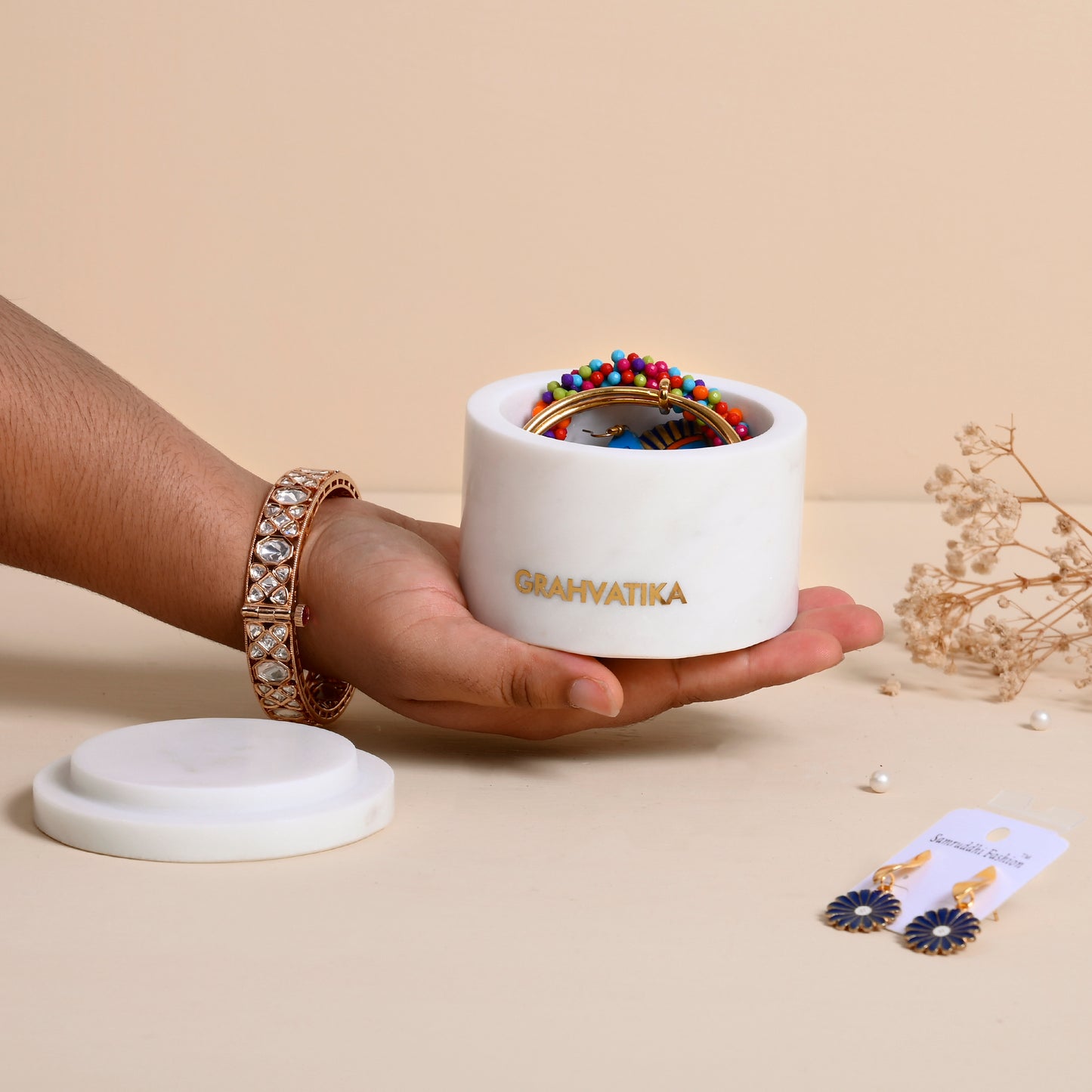 Marble Jewellery Box Ornament Box For Women Dressing Table Storage Box