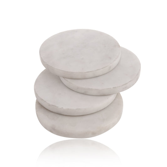 Marble Tea Coaster Set with Metal Stand