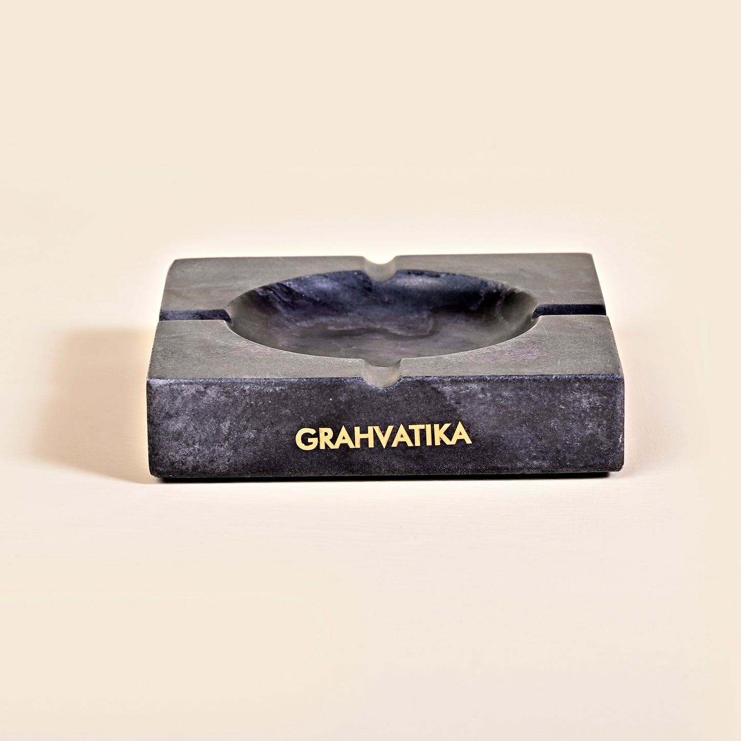 Handmade Marble 5 Inch Square Tabletop Ashtray Indoor Outdoor Use