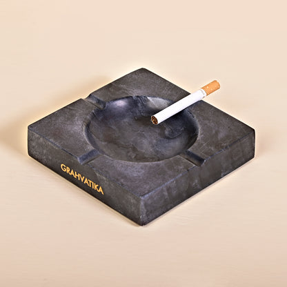 Handmade Marble 5 Inch Square Tabletop Ashtray Indoor Outdoor Use