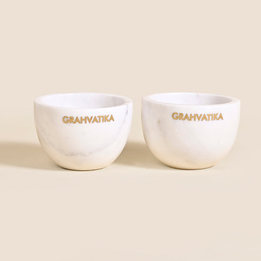 White Marble Handmade Multi-Utility Bowl Set Decorative Bowl