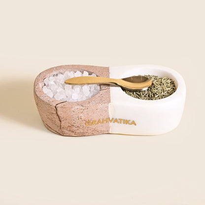 Marble Handmade Multi-Utility Bowl Set With Spoon