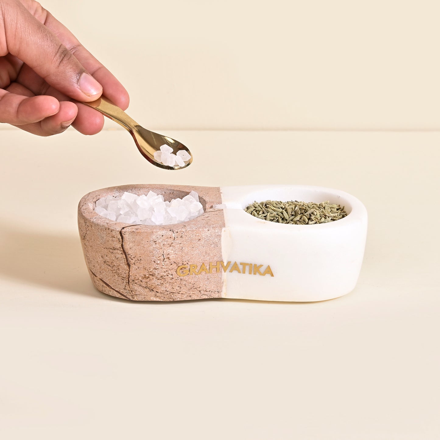 Marble Handmade Multi-Utility Bowl Set With Spoon