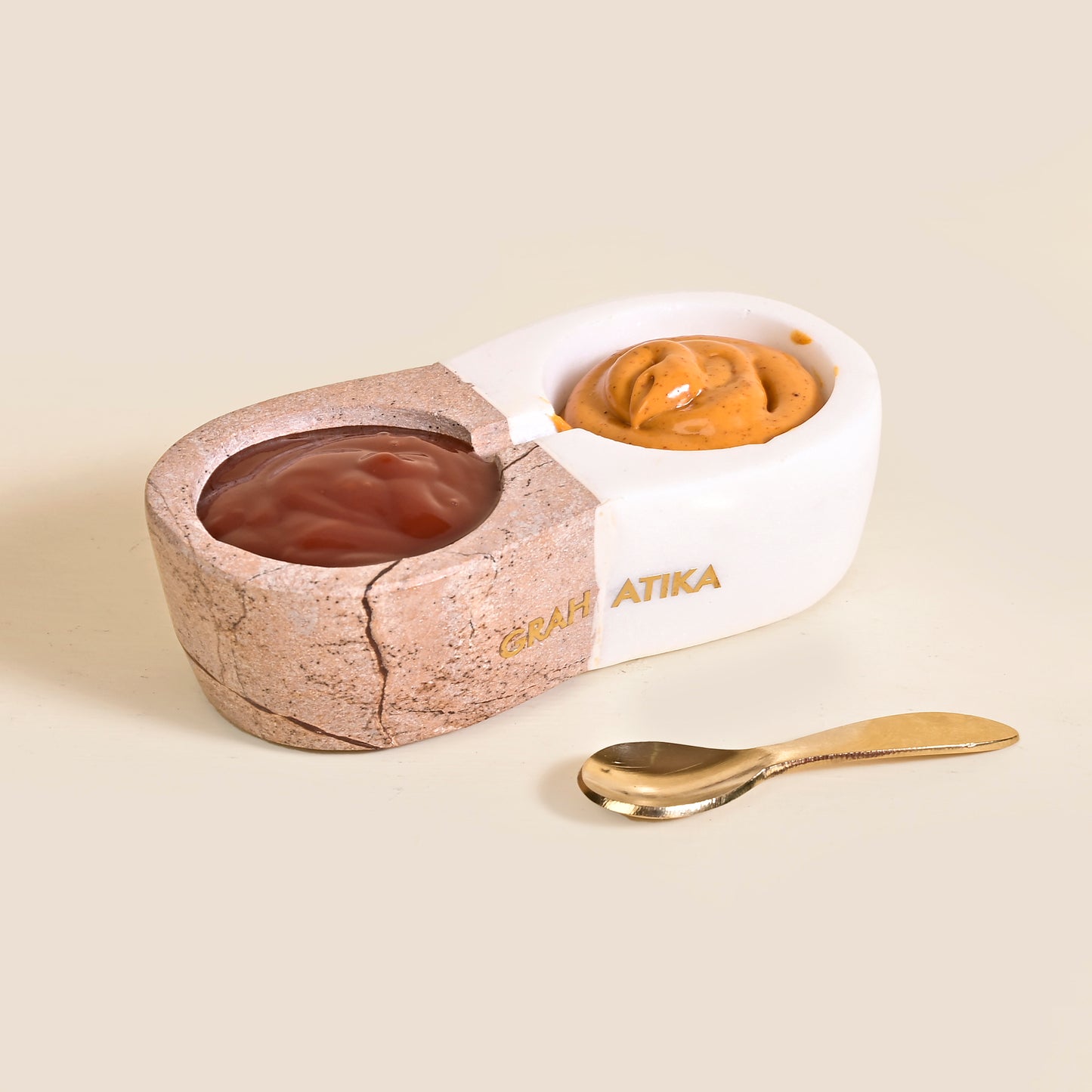 Marble Handmade Multi-Utility Bowl Set With Spoon