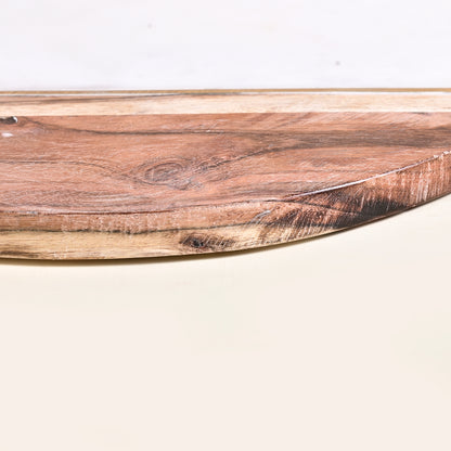 Round Marble and Wooden Cutting Board For Vegetable Fruit Chopping Board