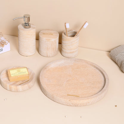 Wooden Tray With Soap Dishwasher Soap Dispenser Toothbrush Holder Multi Utility Holder With Lid Bathroom Organiser Luxury Gift Accessory for Home