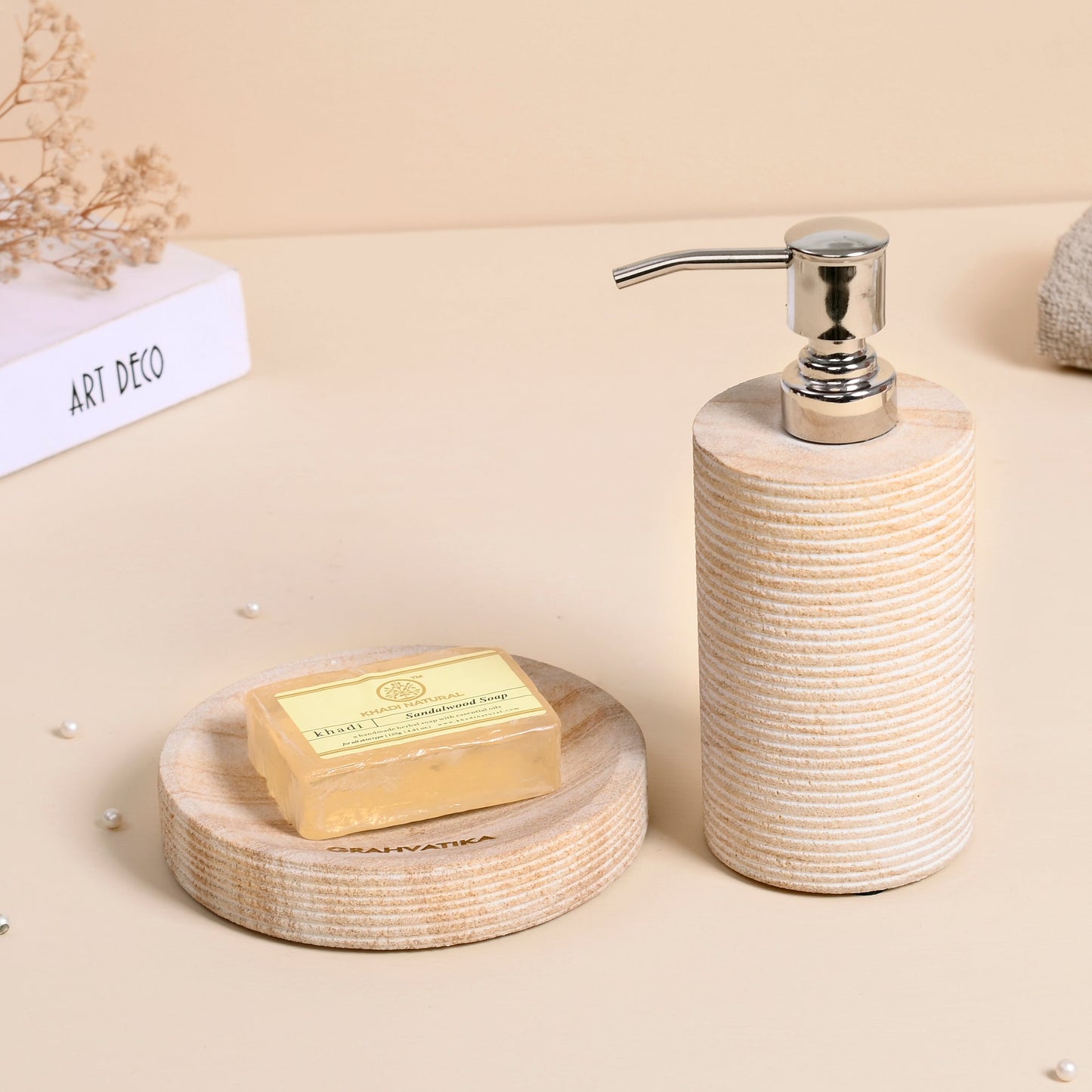 Wooden Soap Dispenser Holder Elegant Hand Wash Holder for Bathroom Soap Dish Holder Portable Soap Dishwasher Bathroom Organiser Luxury Gift Accessory for Home